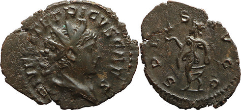 Ancient Roman coin of Tetricus II as Caesar - SPES AVGG